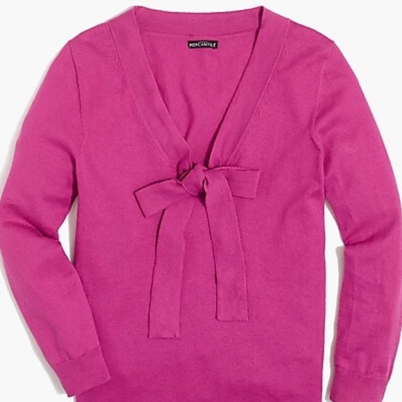 SOLD J.crew 👚 Bow v-neck sweater - Picture 2 of 4